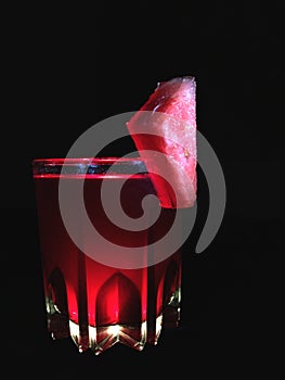 Sumar drink Water malone Kokum sarbat mocktail in Black background Lok Gram Kalyan