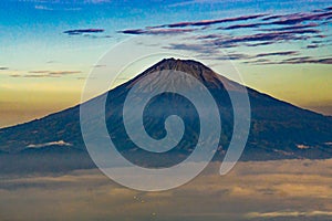 sumbing Mountain is located in Central Java, Indonesia,