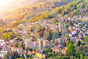 Sumburk - part of Tanvald town in Jizera Mountais, Czech Republic