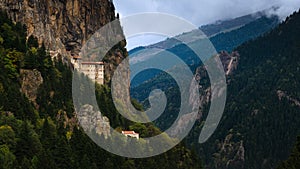 Sumela monastery one of the most impressive sights in the whole Black Sea region, in Altindere Valley, Trabzon province, Turkey.