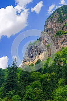 Sumela Monastery in Trabzon, Turkey. Greek Orthodox Monastery of Sumela was founded in the 4th century