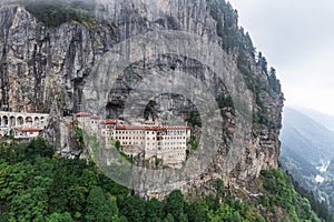 Sumela Monastery Turkish: Sümela Manast?r?, is a Greek Orthodox monastery, in the Maçka district of Trabzon.