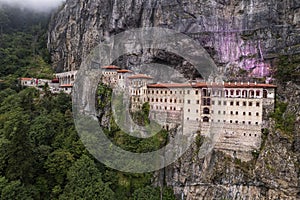 Sumela Monastery Turkish: Sümela Manast?r?, is a Greek Orthodox monastery, in the Maçka district of Trabzon.