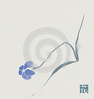 Sumi-e of a flower2