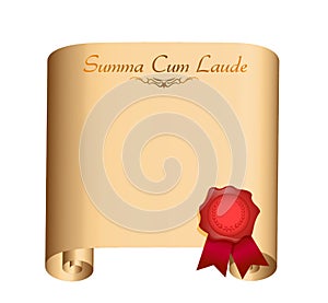 Summa Laude College graduation Diploma