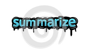 SUMMARIZE writing vector design on white background