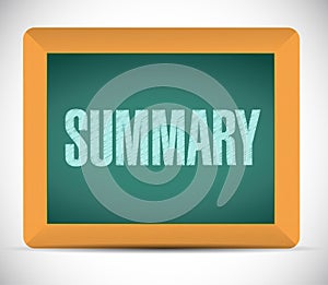 summary board sign illustration design