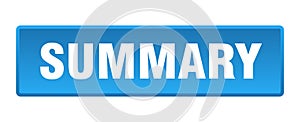 summary button. summary square isolated push button.