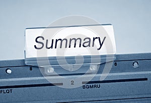 Summary folder in the office