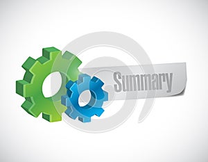 summary gear sign illustration design