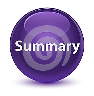 Summary glassy purple round button