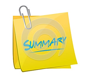 summary memo post illustration design