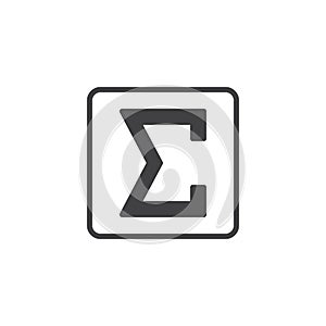 Summation vector icon