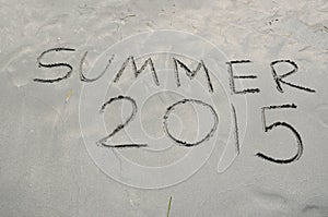 Summer 2015 written in the sand