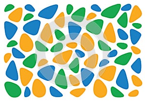 Summer 2016. Background Flat Vector Illustration. Blue, Orange, Green Colors.