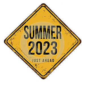 Summer 2023 vintage rusty metal sign