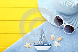 Summer accessories with ship