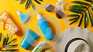 Summer accessories and sunscreens