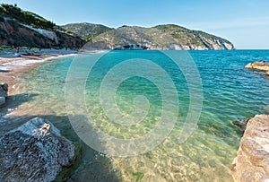 Summer sea beach Contrada Mattinatella, Gargano peninsula in Pug photo