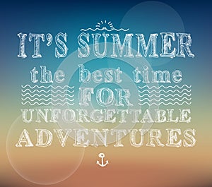 Summer adventures poster