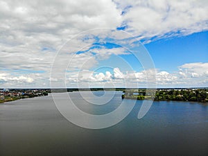 Aerial photo of Pantelimon lake