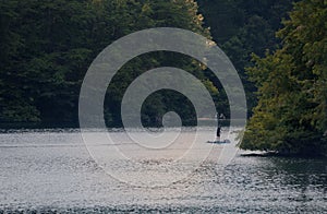 A summer afternoon on a mountain lake