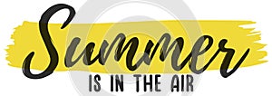 Summer is in the air lettering illustration
