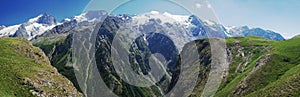 Summer alpine mountain panorama