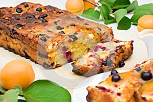 Summer apricot fruit cake