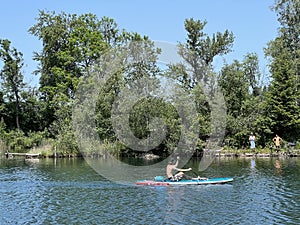 Summer atmosphere in the Old Rhine Nature Park, Lustenau - Vorfruehlings Stimmung im Naturpark Alter Rhein