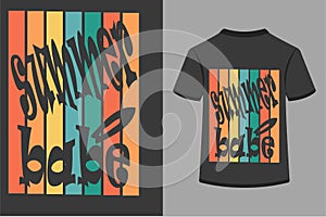 summer babe typography t-shirt design vector