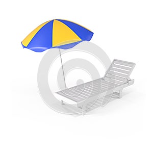 Summer Background Chair and Umbrella