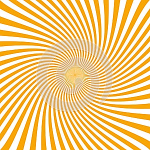 Summer background with orange yellow rays summer sun hot swirl with space for your message. Vector illustration EPS 10 for design