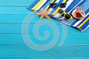 Summer beach background border