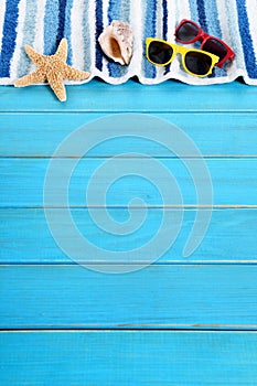 Summer beach background border