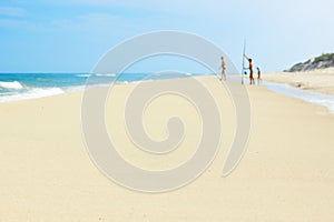 summer beach baltic sea shore family