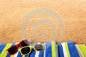 Summer beach border background