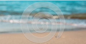 Summer Beach Composition Blurred Background. Abstact seascape