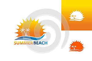 Summer Beach Logo Template Design Vector, Emblem, Design Concept, Creative Symbol, Icon