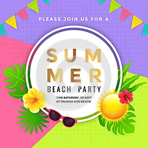 Summer Beach Party Flyer Design