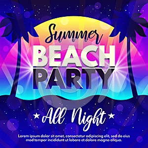 Summer Beach Party gradient background