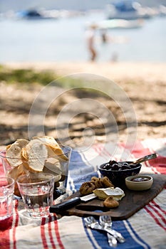 Summer beach picnic