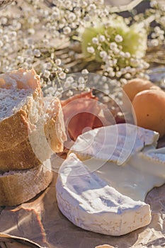 Summer beach picnic on the coast