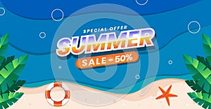 Summer beach sale design