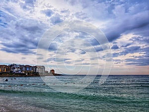 Summer beach, sky and sea photo