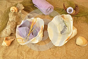 Summer beach spa background