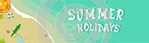 Summer Beach Vacation Seaside Sand Tropical Holiday Banner