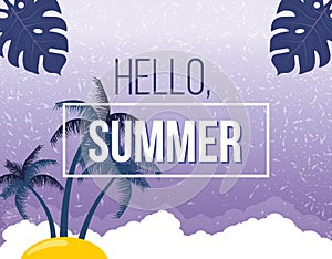 Summer beach vector background.