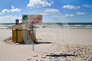 Summer beach in Ventspils