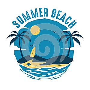 Summer Beach Vocation Vector Illustration